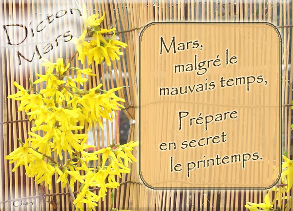 Dictons du mois de mars